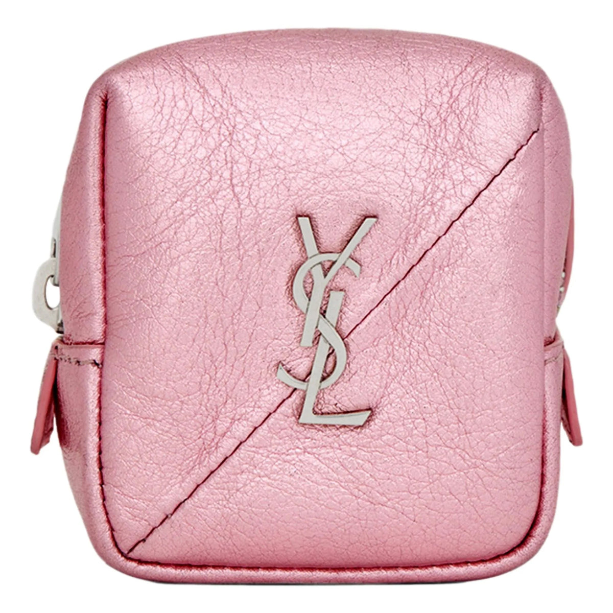 Saint Laurent Jamie YSL Keyring Cube Pink Leather - Keychains - Clayton's Online Store