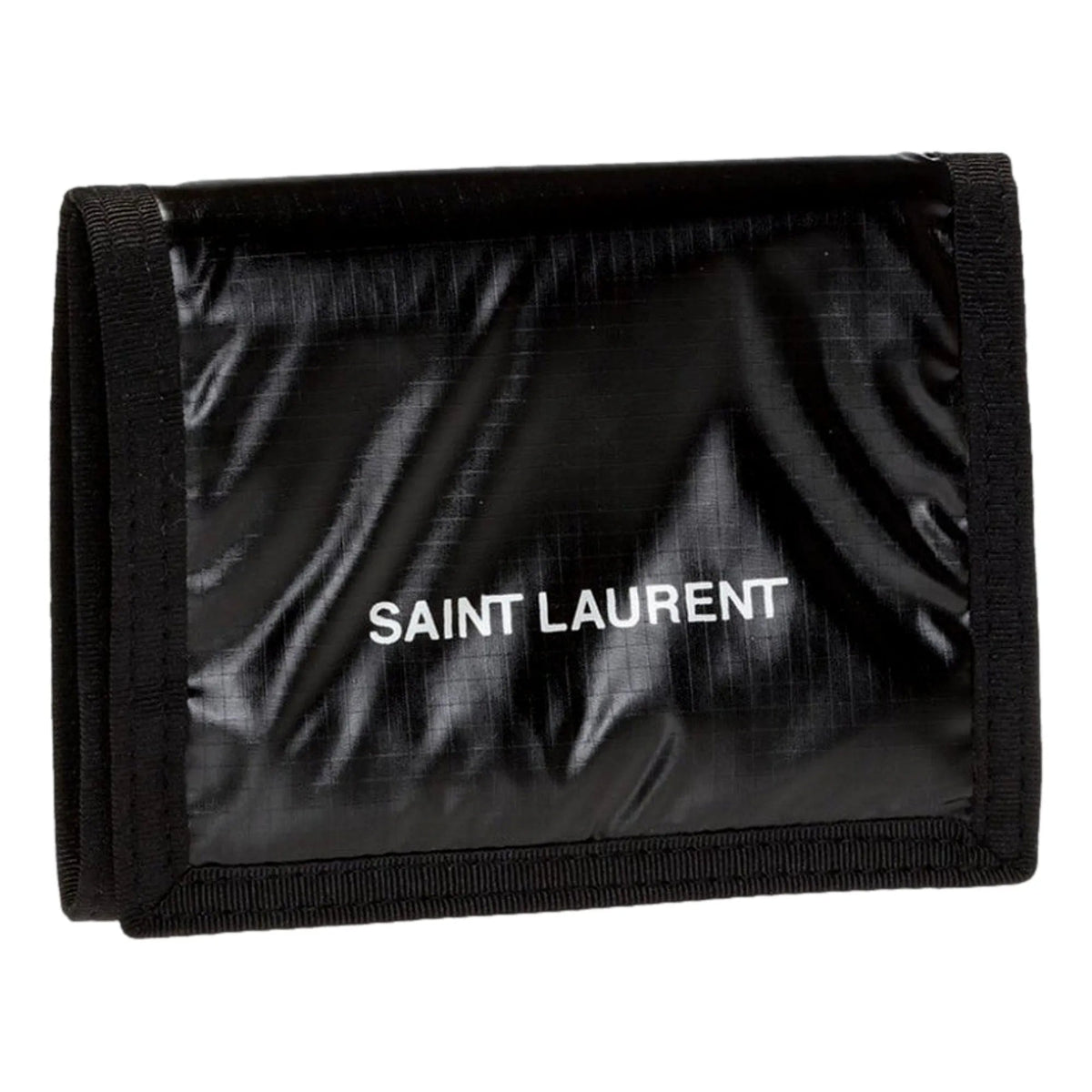 Saint Laurent Nuxx Ripstop Black Trifold Flap Wallet - Wallets - Clayton's Online Store