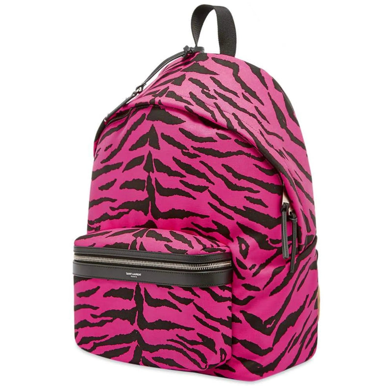 Saint Laurent Unisex Pink Zebra City Backpack - Handbags - Clayton's Online Store