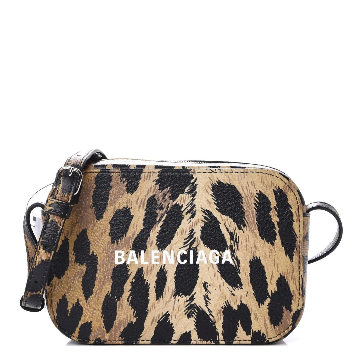 The Balenciaga Calfskin Logo Printed Leopard XS Everyday Camera Bag - Handbags - Clayton's Online Store