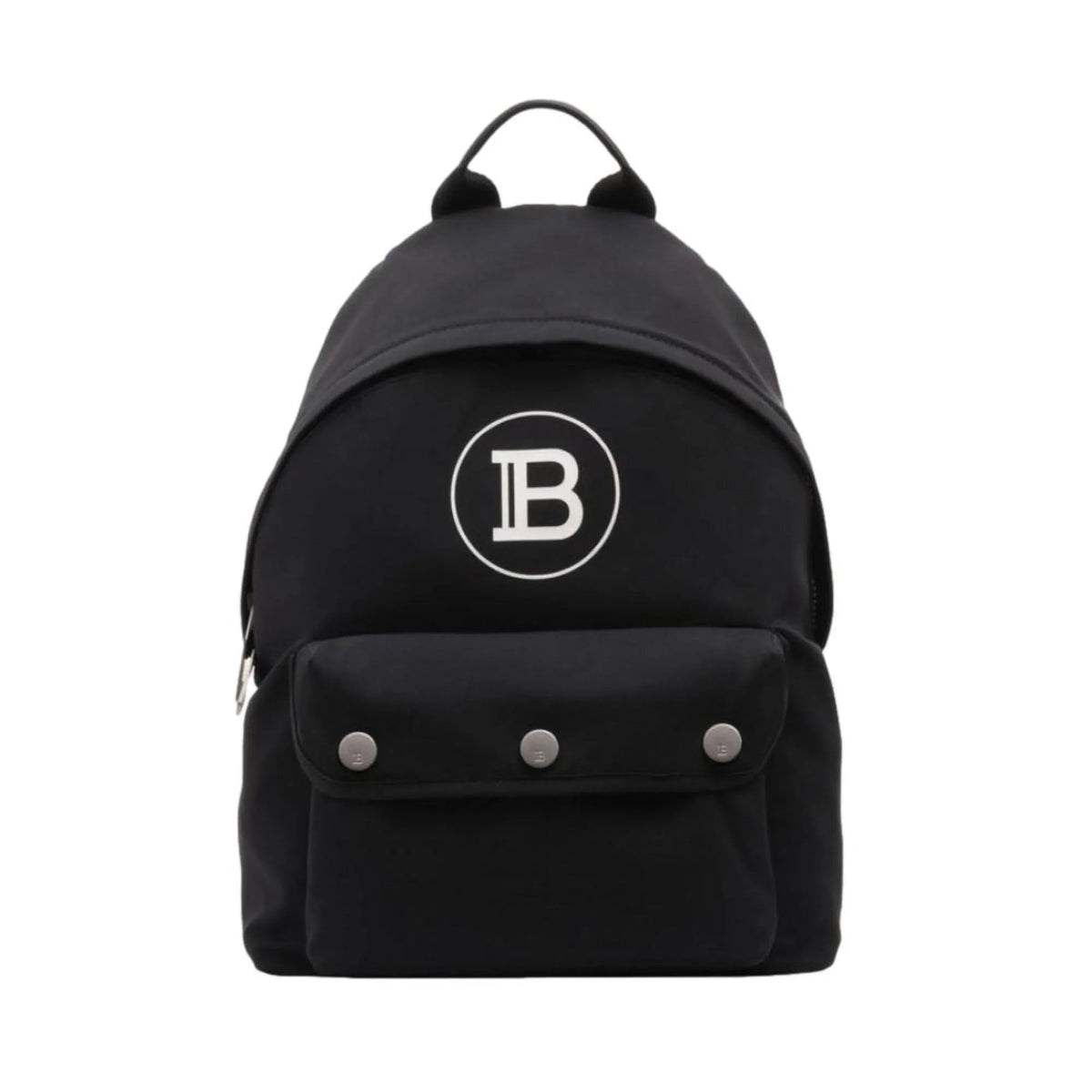 The Balmain B - Back Backpack is crafted from high - quality black nylon - Handbags - Clayton's Online Store