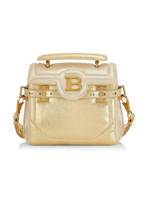 The Balmain B - Buzz 23 Metallic Gold Tote Crossbody Shoulder Bag Calf Leather - Handbags - Clayton's Online Store