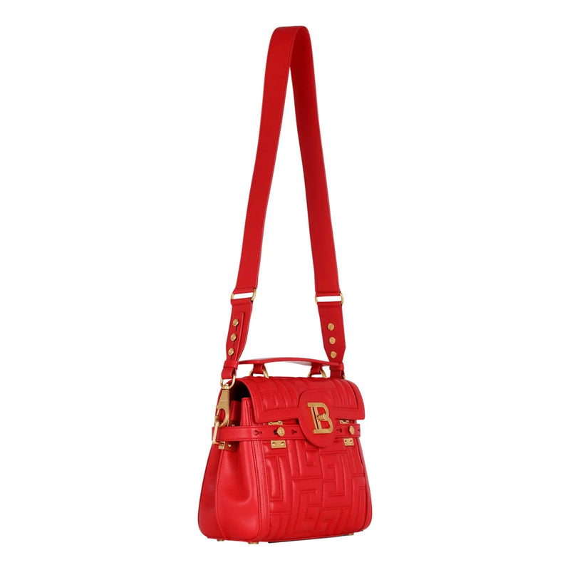 The Balmain B - Buzz 23 Red Tote is crafted from luxurious quilted calf leather - Handbags - Clayton's Online Store