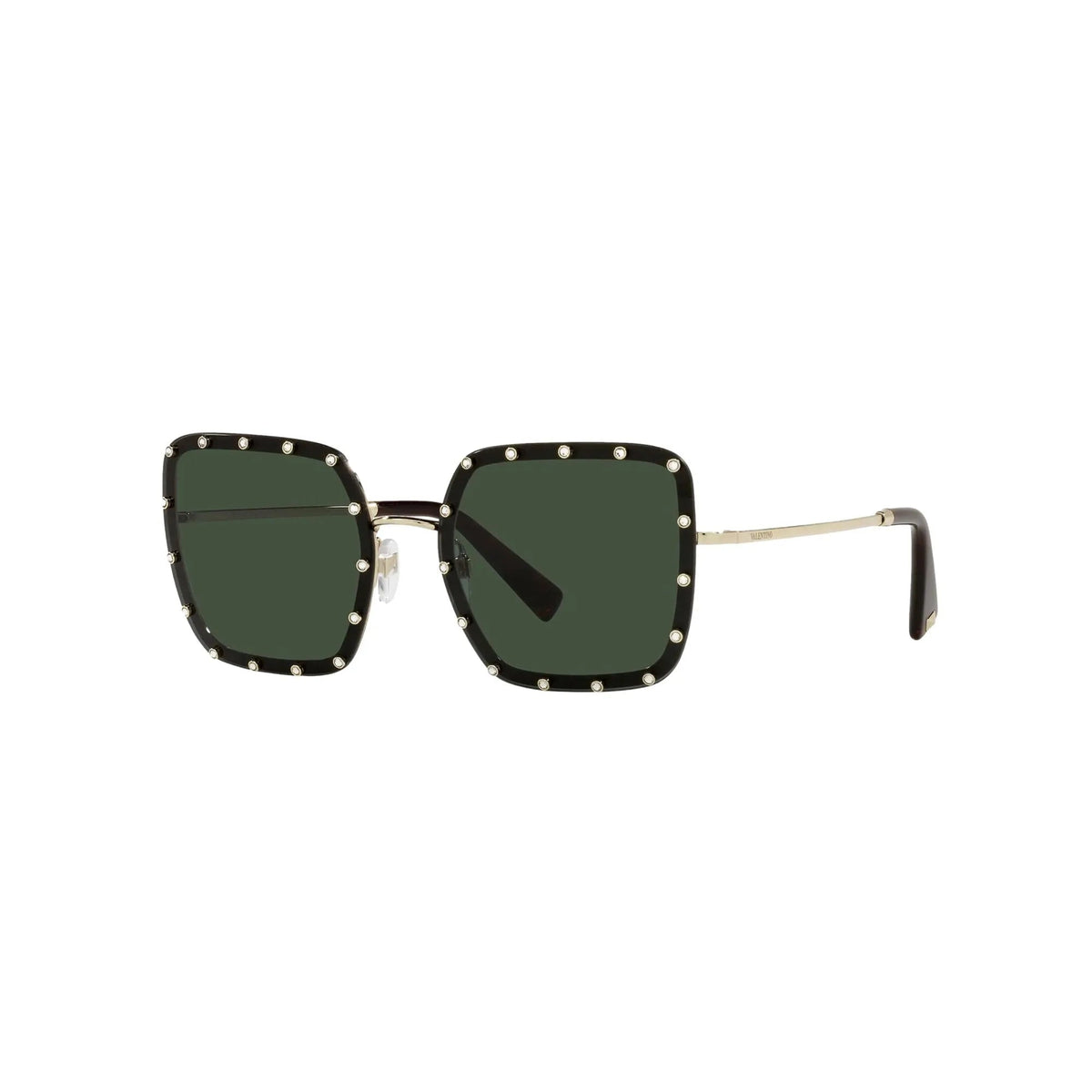 Valentino Garavani Green Studded Titanium Sunglasses - Sunglasses - Clayton's Online Store