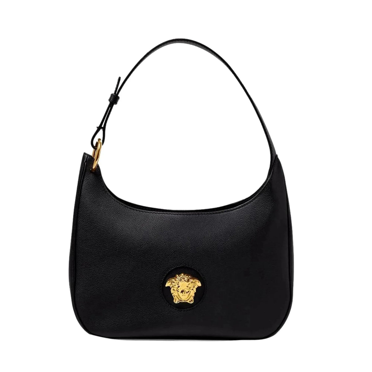 Versace La Medusa Convertible Black Leather Hobo Bag - Handbags - Clayton's Online Store